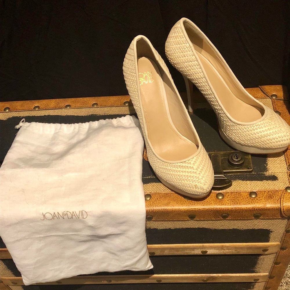 Joan & David basket weave heels, NEVER WORN!!